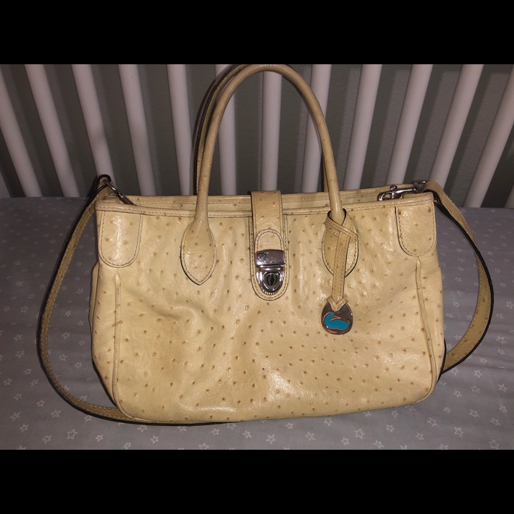 Dooney & Burke Ostrich Sand  Leather Purse